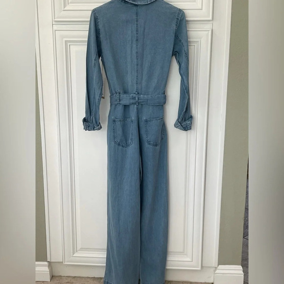 Billabong Salty Blonde Sunday Uniform denim work jumpsuit overalls size XS/6 - Picture 5 of 16